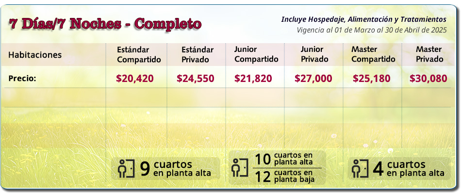 Paquete Spa 7 Días Completo